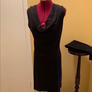 The Wellness Wear Black Label Cowl Neck Sleeveless Dress